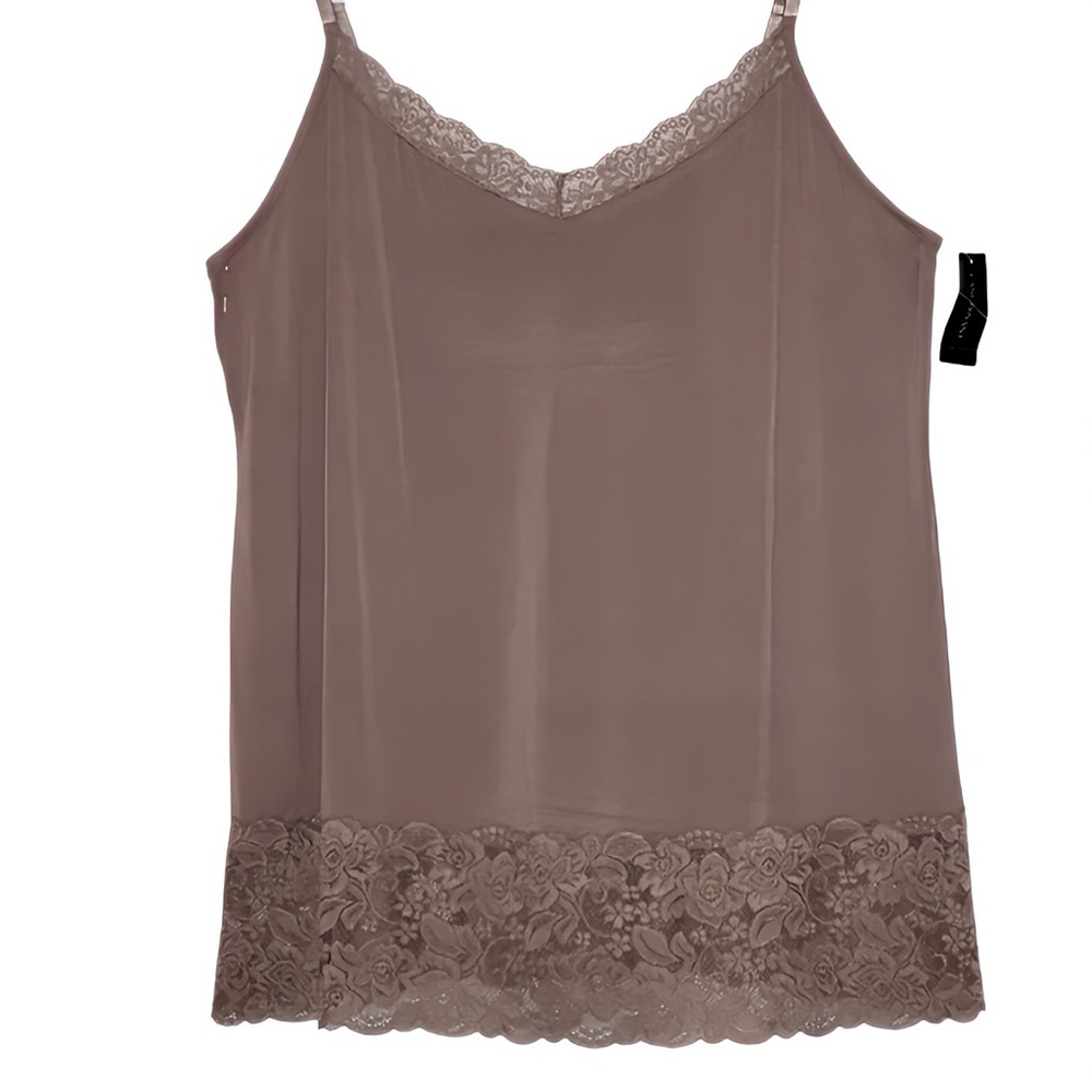Lane Bryant NWT Light Brown Lace Trimmed Camisole Size 18/20